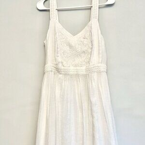 Loft White Draped Sleeveless Flowy Dress Like New , Size 8